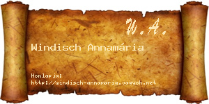 Windisch Annamária névjegykártya